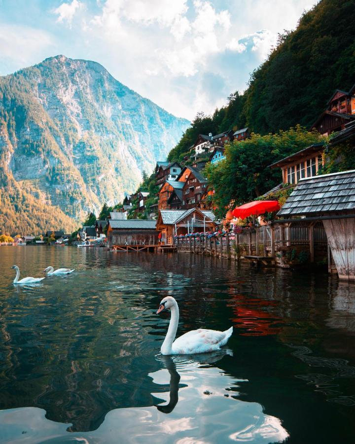 Haus Am Hof - 15Th Century House At The Lake, Near The Marketplace, With A Balcony Hallstatt Bagian luar foto